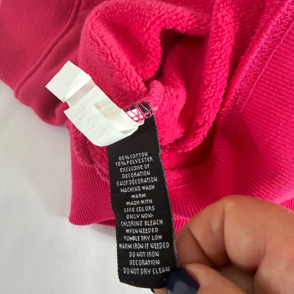 Chicago Bears‎ Pink Cropped Hoodie Sweatshirt Womens Size M Luxury Athletic - Picture 9 of 14